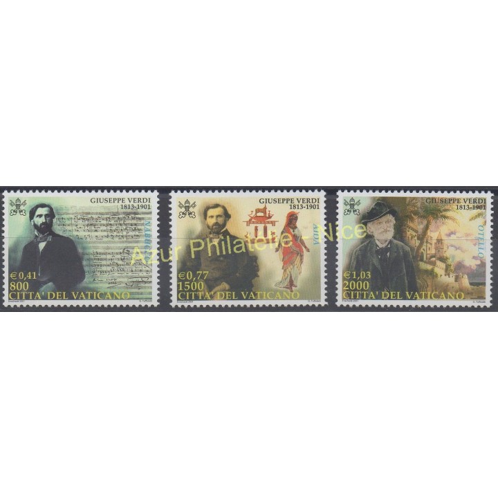Timbres - Thème musique - Vatican - 2001 - No 1227/1229