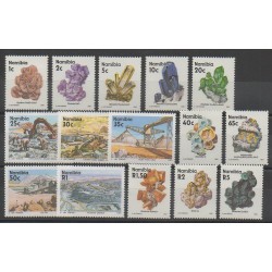 Namibia - 1991 - Nb 640/654 - Minerals - Gems