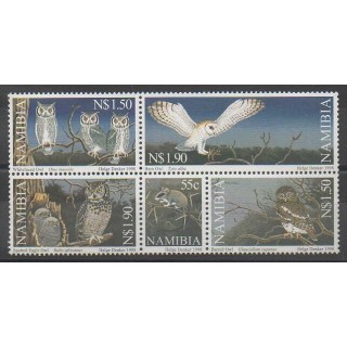 Timbres - Namibie - 1998 - No 851/855 - Oiseaux