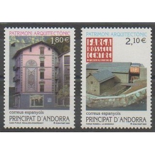 Stamps - Spanish Andorra - 2002 - Nb 281/282 - Monuments