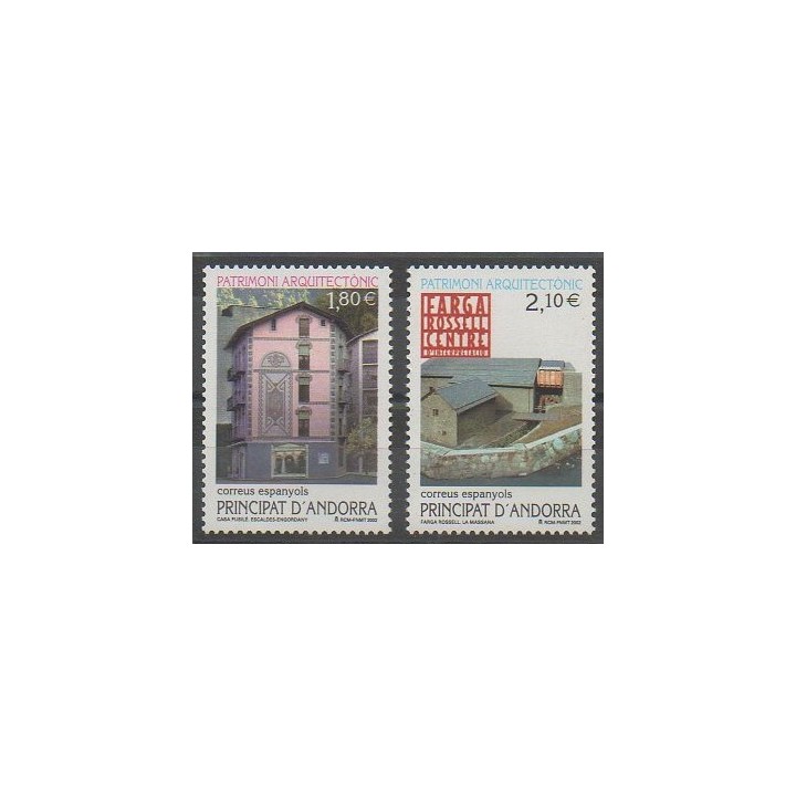 Stamps - Spanish Andorra - 2002 - Nb 281/282 - Monuments