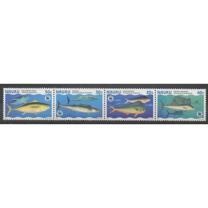 Stamps - Nauru - 1997 - Nb 423/426 - Sea animals - Endangered species - WWF