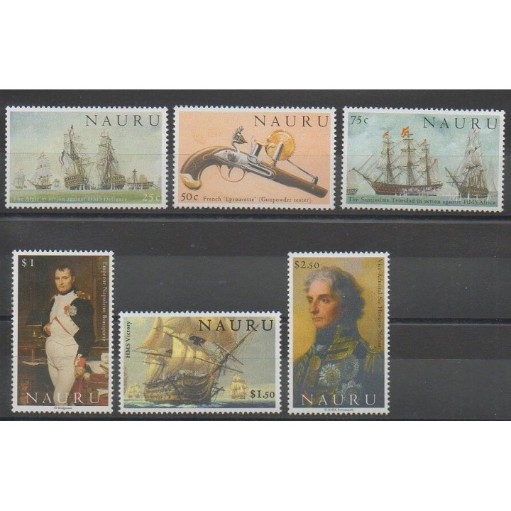 Stamps - Nauru - 2005 - Nb 526/531 - Boats - Various Historics Themes - Napoleon