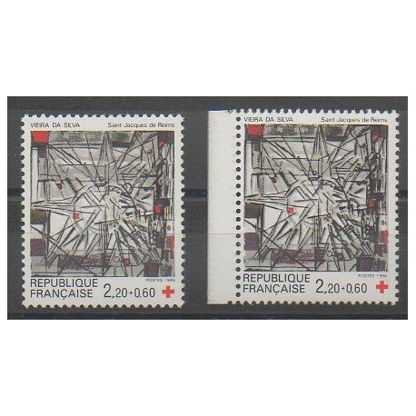 France - Poste - 1986 - No 2449/2449a - Art - Santé ou Croix-Rouge