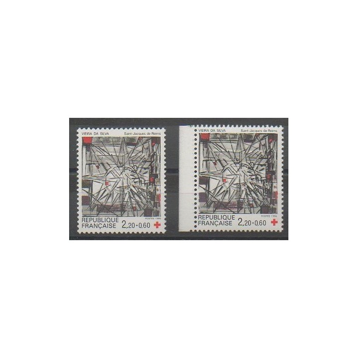 Stamps - France - Poste - 1986 - Nb 2449/2449a - Art - Health