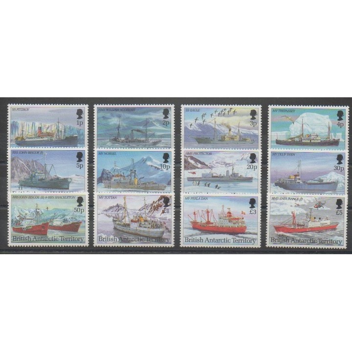 Timbres - Grande-Bretagne - Territoire antarctique - 1993 - No 233/234 - Navigation - Polaire