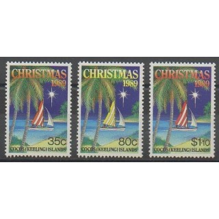 Stamps - Cocos (Island) - 1989 - Nb 207/209 - Christmas