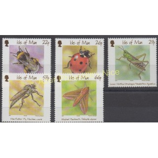 Timbres - Thème insectes - Man (Ile de) - 2001 - No 945/949