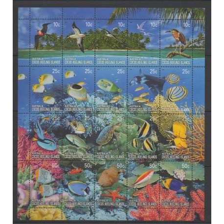 Cocos (Iles) - 2006 - No 405/424 - Reptiles - Animaux marins - Oiseaux