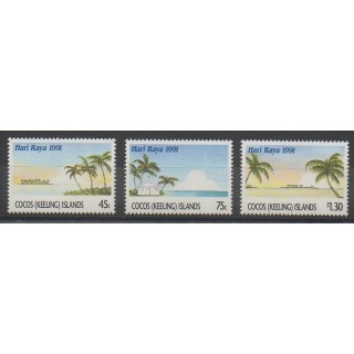 Timbres - Cocos (Iles) - 1991 - No 237/239 - Sites