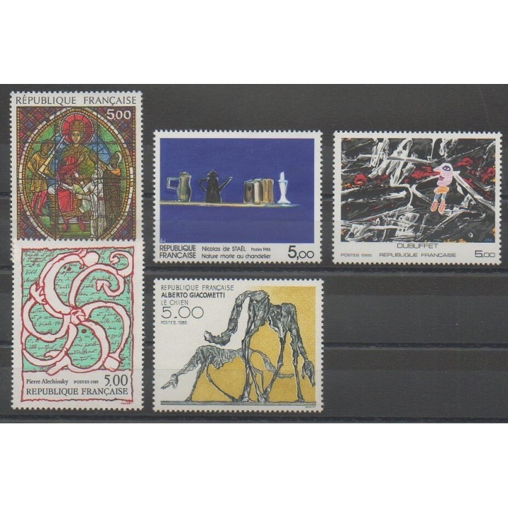 Stamps - France - Poste - 1985 - Nb 2363/2364 - 2381/2383 - Paintings