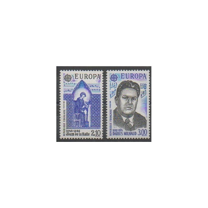 Stamps - France - Poste - 1985 - Nb 2366/2367 - Music - Europa