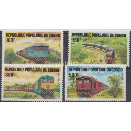 Congo (Republic of) - 1984 - Nb 726/729 - Trains