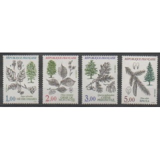 Timbres - France - Poste - 1985 - No 2384/2387 - Arbres
