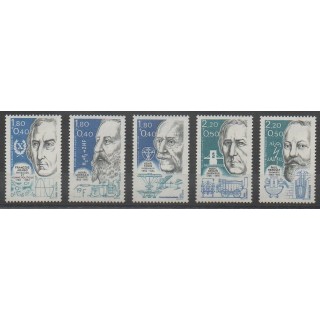 Timbres - France - Poste - 1986 - No 2396/2400 - Célébrités