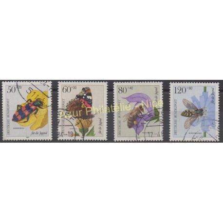 Allemagne occidentale (RFA) - 1984 - No 1034/1037 - Insectes - Oblitéré