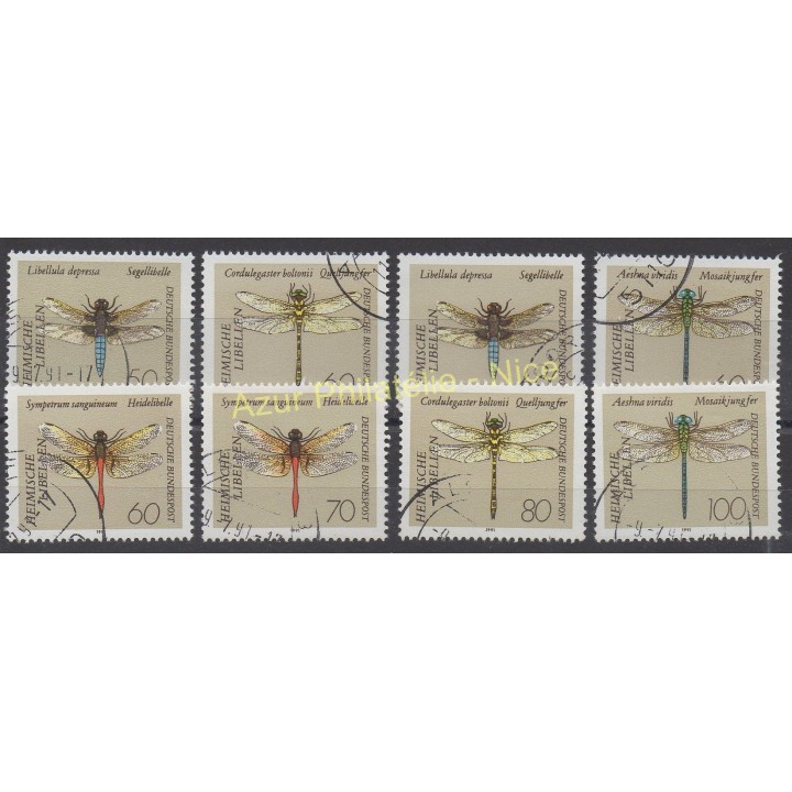 Timbres - Thème insectes - Allemagne réunifiée - 1991 - No 1373/1380