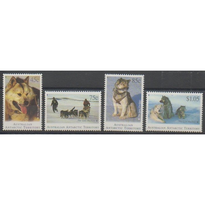 Timbres - Australie - territoire antarctique - 1994 - No 98/101 - Chiens