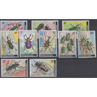 Timbres - Thème insectes - Rwanda - 1978 - No 828/837