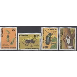 Congo (République du) - 1991 - No 907/910 - Insectes
