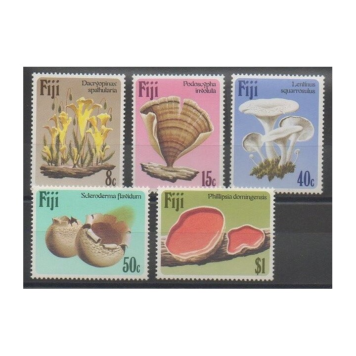 Timbres - Fidji - 1984 - No 493/497 - Champignons
