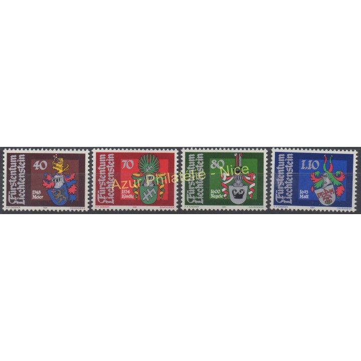Stamps - Theme arms - Liechtenstein - 1981 - Nb 707/710