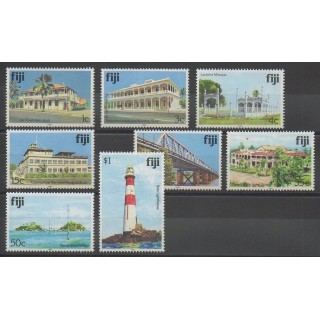 Stamps - Fiji - 1992 - Nb 689/696 - Monuments - Lighthouses - Bridges