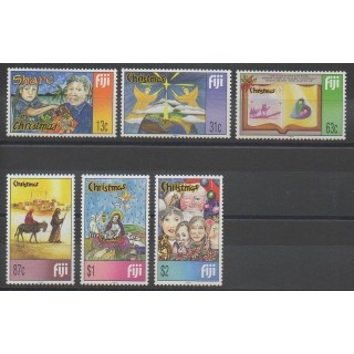 Timbres - Fidji - 1999 - No 884/889 - Noël