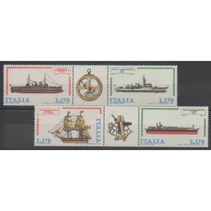 Timbres - Italie - 1978 - No 1341/1344 - Navigation