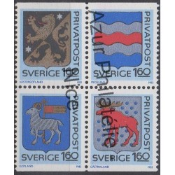 Suède - 1983 - No 1215/1218 - Armoiries