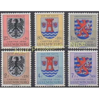 Timbres - Thème armoiries - Luxembourg - 1956 - No 520/525