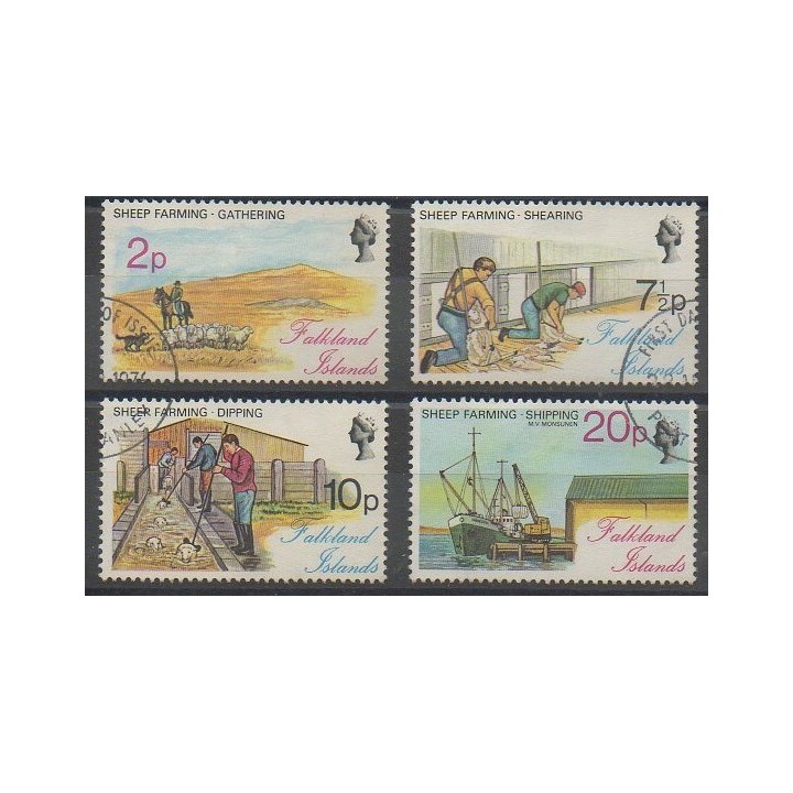 Stamps - Falkland - 1976 - Nb 244/247 - Used
