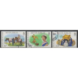 Timbres - Falkland - 1977 - No 248/250 - Royauté - Principauté - Oblitéré