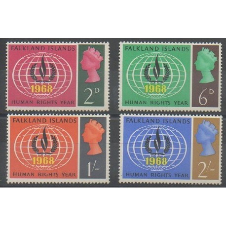 Falkland - 1968 - Nb 156/159 - Human Rights - Mint hinged