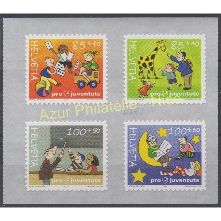 Timbres - Thème enfance - Suisse - 2004 - No 1820/1823