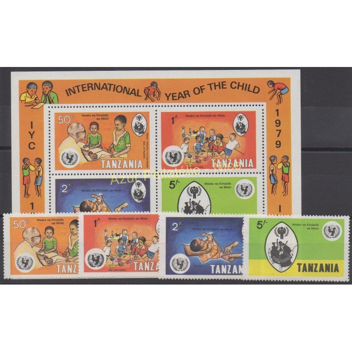 Stamps - Theme childhood - Tanzania - 1979 - Nb 125/128 - BF 18