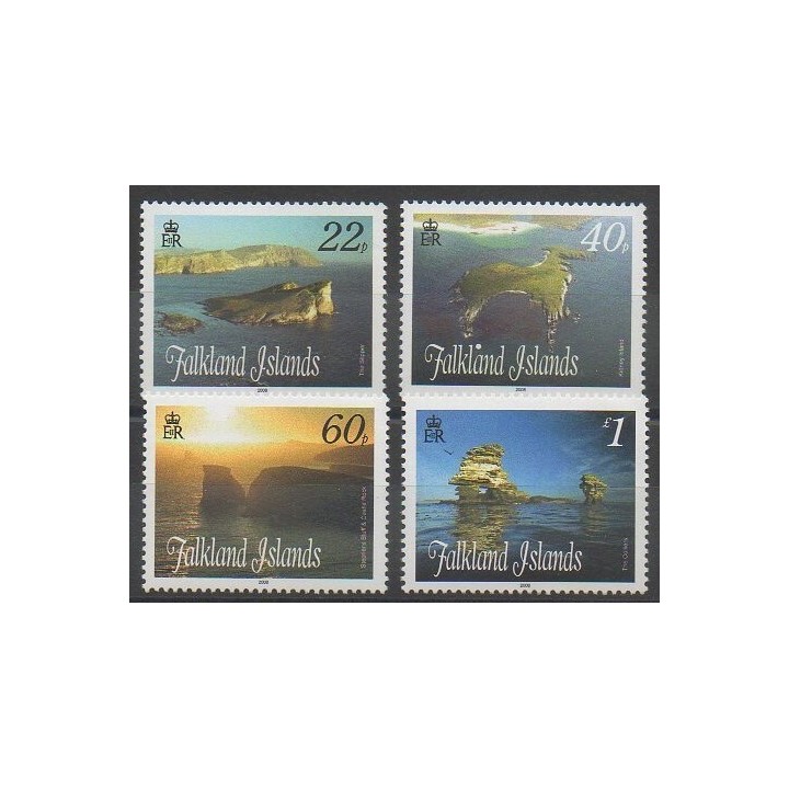Stamps - Falkland - 2008 - Nb 1012/1015 - Sights
