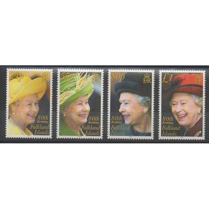 Timbres - Falkland - 2006 - No 930/933 - Royauté - Principauté