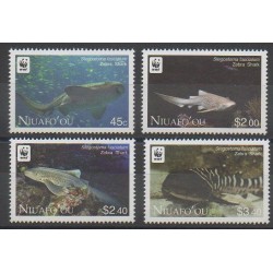 Tonga - Niuafo'ou - 2012 - No 317/320 - Animaux marins - Espèces menacées - WWF