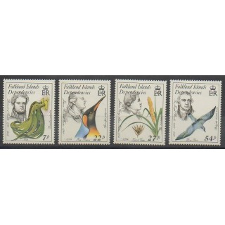 Timbres - Falkland-Géorgie du Sud - 1985 - No 149/152 - Célébrités