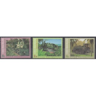 Timbres - Thème trains - Christmas (Iles) - 1994 - No 402/404