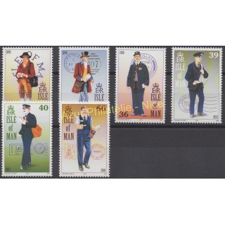 Timbres - Thème costumes uniformes - Man (Ile de) - 2001 - No 950/955