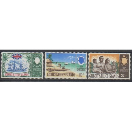 Kiribati - Gilbert and Ellice - 1967 - Nb 127/129 - Various Historics Themes