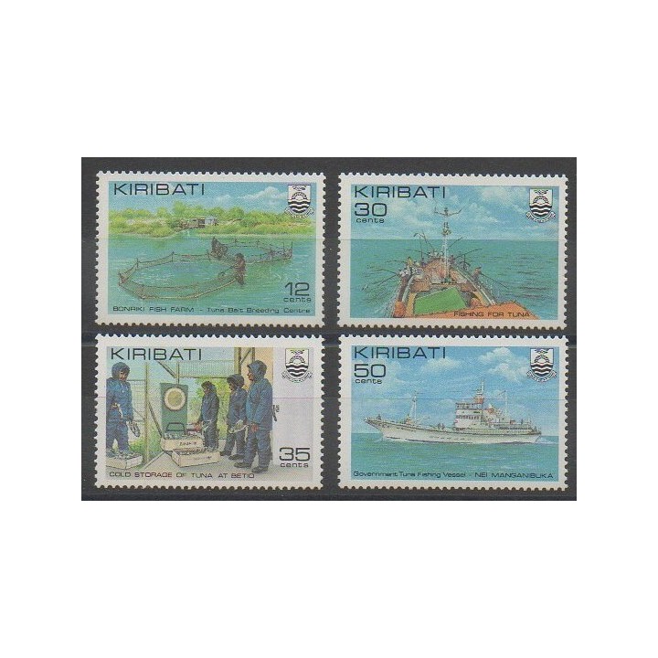 Stamps - Kiribati - 1981 - Nb 56/59 - Boats