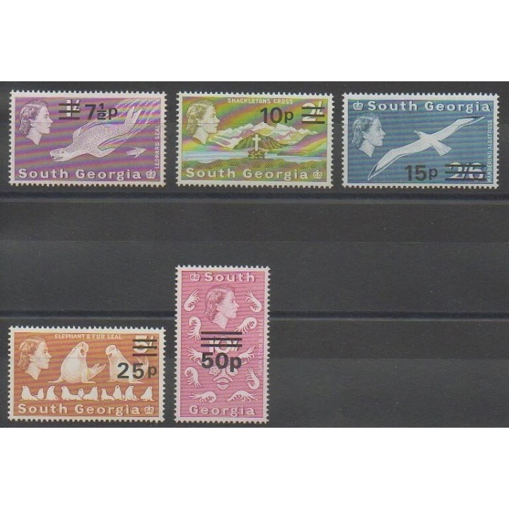Timbres - Falkland-Géorgie du Sud - 1971 - No 34/38