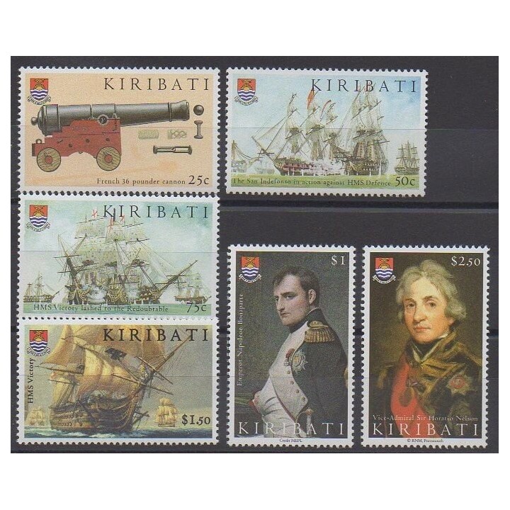 Timbres - Kiribati - 2005 - No 559/564 - Napoléon - Histoire  - Navigation