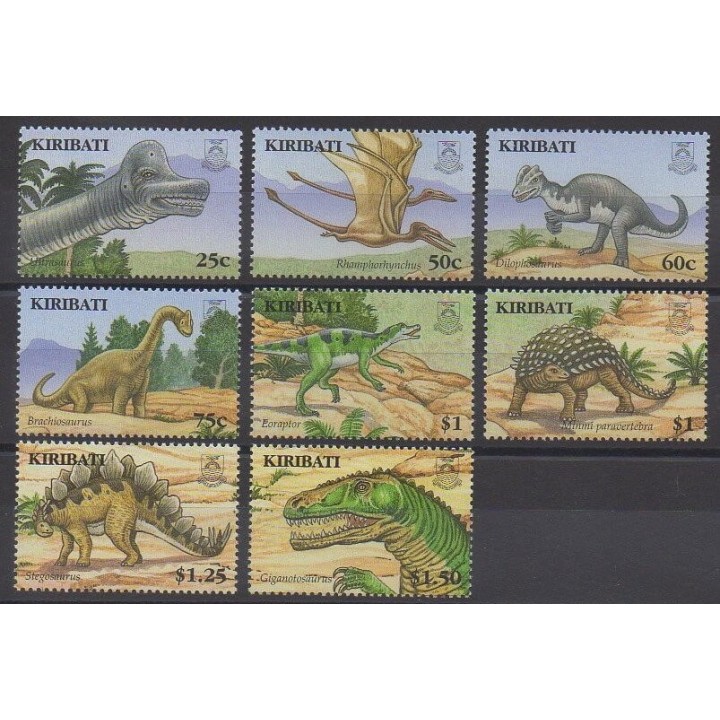 Timbres - Kiribati - 2006 - No 615/622 - Animaux préhistoriques
