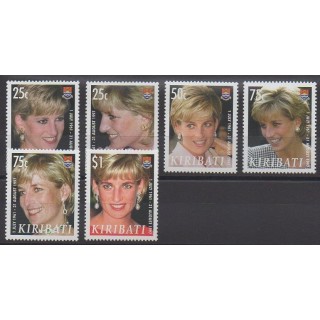 Timbres - Kiribati - 2007 - No 637/642 - Royauté - Principauté