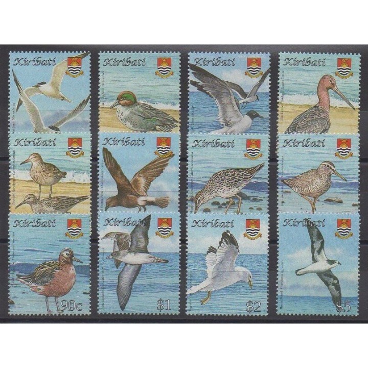 Timbres - Kiribati - 2008 - No 651/662 - Oiseaux