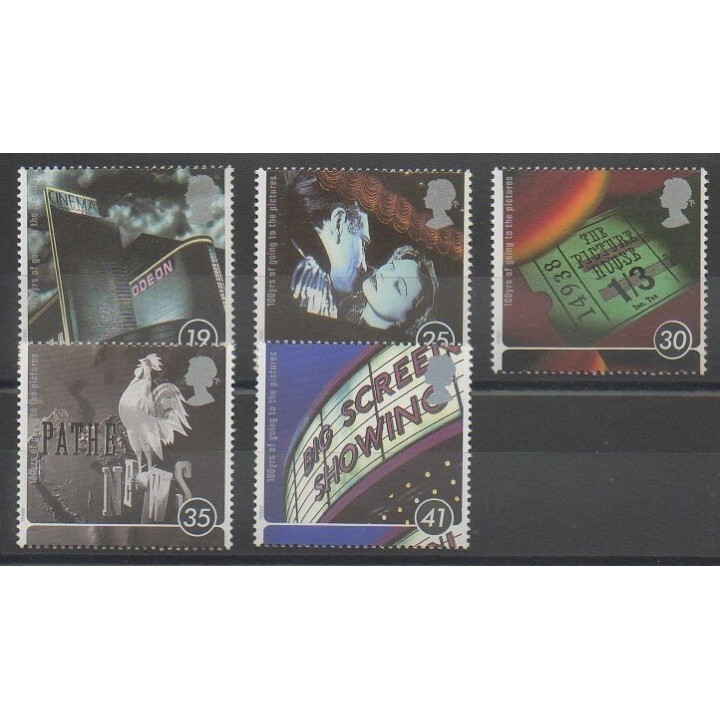 Timbres - Grande-Bretagne - 1996 - No 1866/1870 - Cinéma